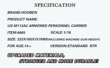 Load image into Gallery viewer, HOOBEN 1/16 M113A2 ARMORED PERSONNEL CARRIER RC AFV NO.6665