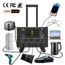 Load image into Gallery viewer, E-Mingze ES-3000A 3.5KW/2304WH mobile power Bank Station for All EV Cars New Energy Storage Smart Display LiFe battery