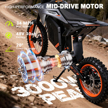 Load image into Gallery viewer, Xstarship-Nulife/Freebay Y88 Off-Road Electric Motorcycle: Hydraulic Oil Disc Brakes Spring Shock Absorption & 3-Speed Adjustable Modes Premium