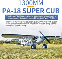 Load image into Gallery viewer, FMS Rc Planes for Adults Remote Control Airplane 1300MM (52") Piper PA-18 Super CUB with Reflex V2 6 Channel RTF Rc Airplanes Ready to Fly (Including Transmitter,Receiver,Charger)