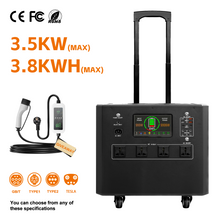 Load image into Gallery viewer, E-Mingze ES-3000C 3.5KW/3842WH mobile power Bank Station for All EV Cars New Energy Storage Smart Display LiFe battery