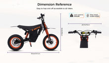 Load image into Gallery viewer, Xstarship Nulife/ FREEBOY Y01 Off-road Electric Dirt Bike 48V 30Ah 3000W Long Range E-Scooter with Hydraulic Oil Disc Brake with Spring Shock Absorption 3-Speed Adjustable