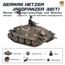 Load image into Gallery viewer, HOOBEN 1/16 RTR German Hetzer Jagdpanzer Master Painting Light Army Battle Tank 6655