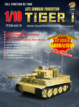 Load image into Gallery viewer, 1:10 Tiger I Late Wittmann Super Heavy RC Tank
