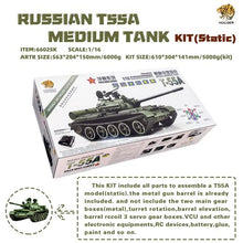 Load image into Gallery viewer, Hooben RC tank 1:16 Russian T55A Medium Tank Kit Item No.6602