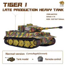 Load image into Gallery viewer, 1/16 German Tiger I late production Michael Wittmann RC RTR Tank standard Model NO.6607