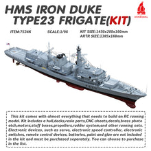 Load image into Gallery viewer, 1:96 HMS IRON DUKE TYPE 23 FRIGATE KIT Royal Navy UK Ship Model