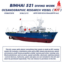 Load image into Gallery viewer, 1:72 BINHAI 521 DIVING WORK OCEANOGRAPHIC RESEARCH VESSEL(KIT)