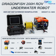 Load image into Gallery viewer, ThorRobotics NEW ROV Underwater Drone Camera Dragonfish 200H With Manipulator Arm