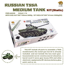 Load image into Gallery viewer, Hooben RC tank 1:16 Russian T55A Medium Tank Kit Item No.6602