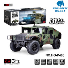 Load image into Gallery viewer, HG-P408(Upgraded) 1/10 2.4G 4WD RC Truck 16CH US Military Truck With Light And Sound