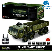 Load image into Gallery viewer, HG P801 RC Truck 1/12 2.4G Army Military Truck Metal Model Truck Without Battery