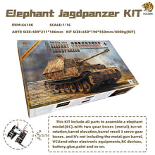 Load image into Gallery viewer, HOOBEN RC Tank KIT 6614 German ELEFANT JAGDPANZER Scale 1/16