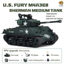 Load image into Gallery viewer, 1:16 US FURY M4A3E8 Sherman Medium Tank RTR Item No.6603