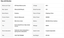Load image into Gallery viewer, Xstarship Nulife/ FREEBOY Y01 Off-road Electric Dirt Bike 48V 30Ah 3000W Long Range E-Scooter with Hydraulic Oil Disc Brake with Spring Shock Absorption 3-Speed Adjustable
