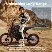 Load image into Gallery viewer, Xstarship Nulife/ FREEBOY Y01 Off-road Electric Dirt Bike 48V 30Ah 3000W Long Range E-Scooter with Hydraulic Oil Disc Brake with Spring Shock Absorption 3-Speed Adjustable
