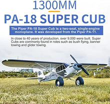 Load image into Gallery viewer, FMS Rc Planes for Adults Remote Control Airplane 1300MM (52&quot;) Piper PA-18 Super CUB with Reflex V2 6 Channel RTF Rc Airplanes Ready to Fly (Including Transmitter,Receiver,Charger)
