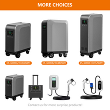 Load image into Gallery viewer, E-Mingze ES-6000C 6KW/30720WH mobile power Bank Station for All EV Cars New Energy Storage&nbsp;Smart Display LiFe battery
