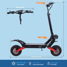Load image into Gallery viewer, Xstarship Nulife/ FREEBOY H-6 2x1200W 11" E-Scooter Dual Motor Off-road FAT Tire IPX4 Foldable for Adults
