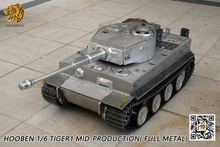 Load image into Gallery viewer, Hooben 1/6 Full Metal Tiger-1 Mid-production WWII heavy tank RTR radio control model
