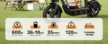 Load image into Gallery viewer, Xstarship Nulife/ FREEBOY H-14 250W/600W 14" E-Scooter IPX4 Foldable for Adults
