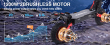 Load image into Gallery viewer, Xstarship Nulife/ FREEBOY H-6 2x1200W 11" E-Scooter Dual Motor Off-road FAT Tire IPX4 Foldable for Adults
