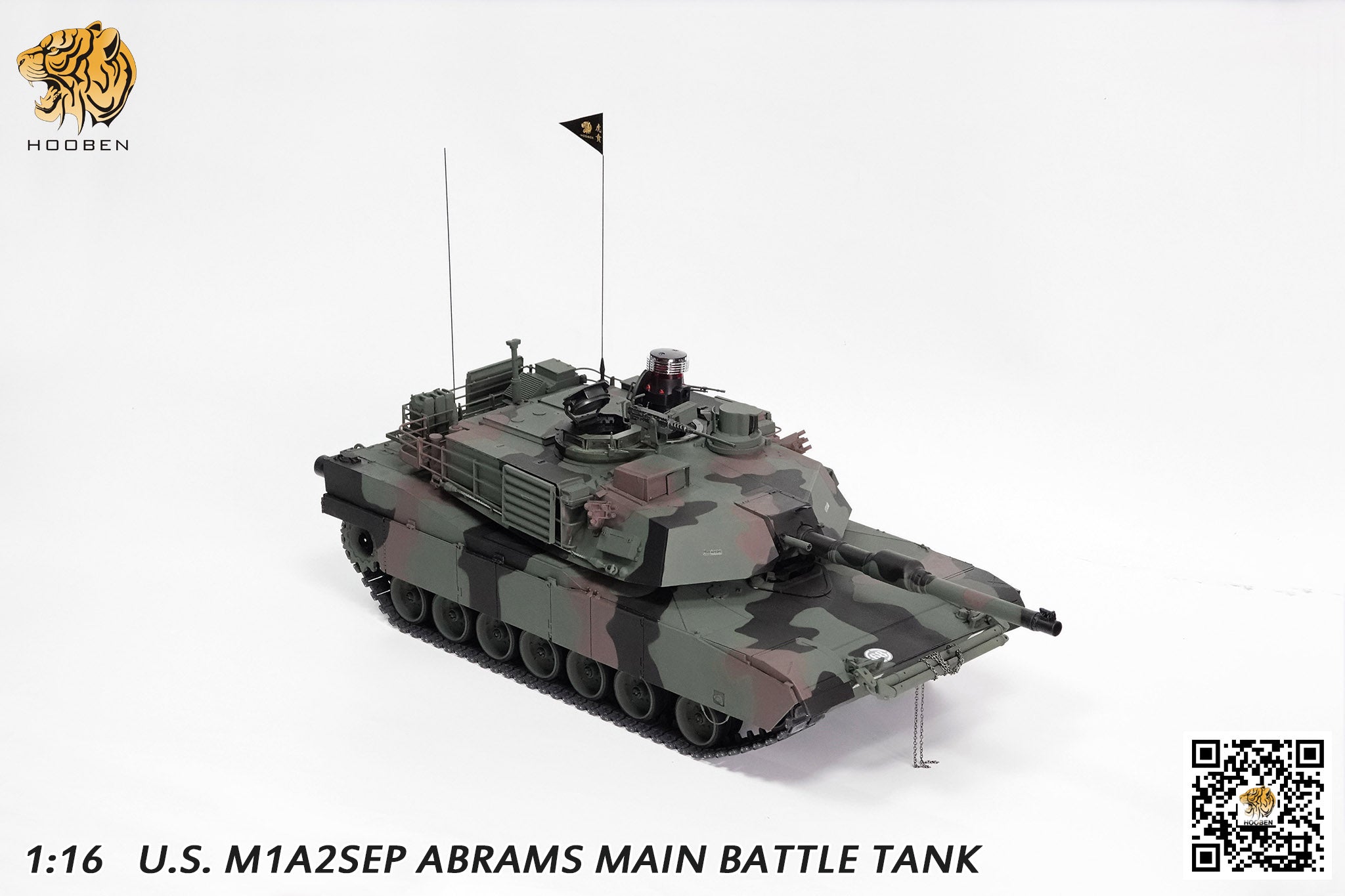 Hooben 1/16 American M1A2 Abrams Main Battle Tank 6601F