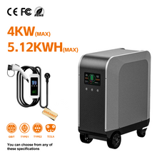 Load image into Gallery viewer, E-Mingze ES-4000A 4KW/5120WH mobile power Bank Station for All EV Cars New Energy Storage&nbsp;Smart Display LiFe battery
