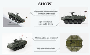 HOOBEN 1/16 M1126 Infantry Carrier Vehicle Armored Car Tank Model