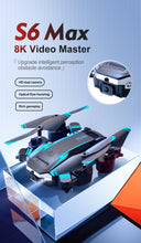 Load image into Gallery viewer, S6 new product G6 cross-border drone high-definition aerial photography dual-camera four-axis aircraft three-sided obstacle avoidance remote control aircraft
