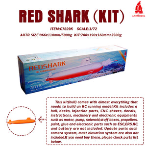 1:72 Red Shark RC Nuclear Submarine Kit