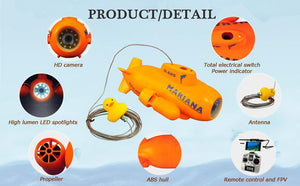 Mini Underwater Drone HD FPV Camera Mariana RC Submarine Item No.7627