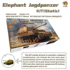 HOOBEN RC Tank KIT 6614 German ELEFANT JAGDPANZER Scale 1/16