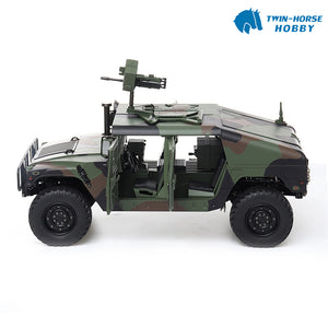 HG-P408(Upgraded) 1/10 2.4G 4WD RC Truck 16CH US Military Truck With Light And Sound