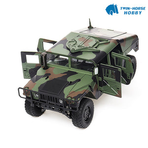 HG-P408(Upgraded) 1/10 2.4G 4WD RC Truck 16CH US Military Truck With Light And Sound